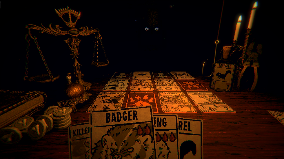 A screenshot from the video game Inscryption, showcasing a mod which adds new cards